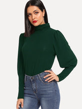 Load image into Gallery viewer, Penelope Leg-Of- Mutton Sleeve High-Neck Shirt