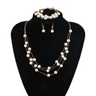 Dripping Faux Peal Necklace Set
