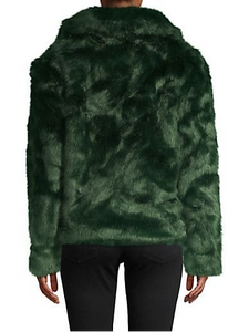 Cozy Emerald Green Faux Fur Jacket