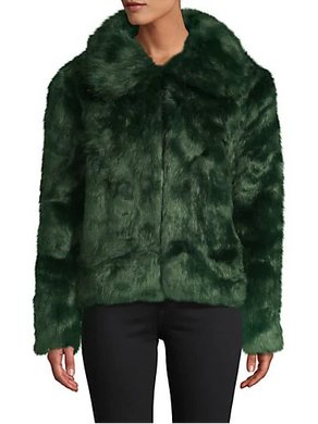 Cozy Emerald Green Faux Fur Jacket