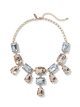 Load image into Gallery viewer, Dazzled Faux Two-Tone Stones Statement Necklace