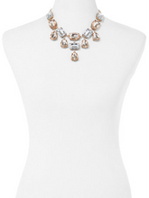 Load image into Gallery viewer, Dazzled Faux Two-Tone Stones Statement Necklace