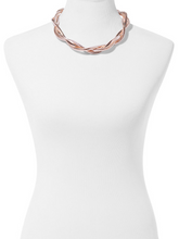 Load image into Gallery viewer, Funky-Twist Gold Tone Choker Necklace