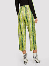 Load image into Gallery viewer, Color Refreshed Animal Print Scallop Trim Pants