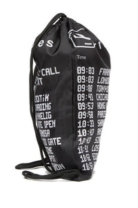 Designer Airport Drawstring Water Resistant Backpack
