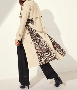 Fall In Line Trench Leopard Coat