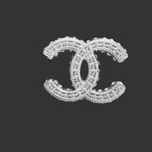 Load image into Gallery viewer, Faux C C Initial Brooch