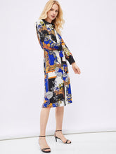 Load image into Gallery viewer, Fabu-Lo-City Print Belted Dress