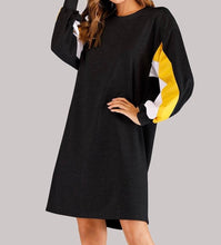Load image into Gallery viewer, Casually Cute Heathered Color Block Sweatshirt Dress