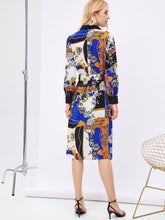 Load image into Gallery viewer, Fabu-Lo-City Print Belted Dress