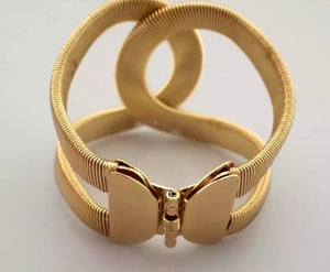 Swirly-Girl Cuff Bracelet / Silver & Gold Tone Available