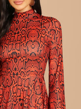 Load image into Gallery viewer, No Shedding This Skin Snake Swing Dress