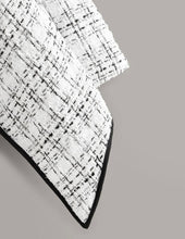 Load image into Gallery viewer, Waterfall Collar Tweed Black &amp; White Coat/Jacket