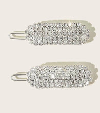 Load image into Gallery viewer, Dripping In Rhinestone Hair Barrette Clip 2pcs