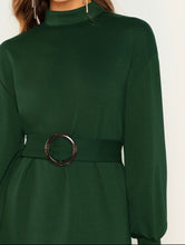 Load image into Gallery viewer, Jackie O-Ring  Mock Neck Belted Dress