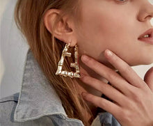 Load image into Gallery viewer, Around The Way FF Golden-Girl Earrings