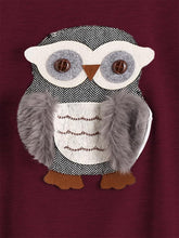 Load image into Gallery viewer, 3D Wise Owl Applique Hoodie Sweater/Sweatshirt