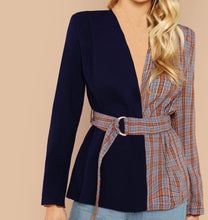 Load image into Gallery viewer, Double Trouble Belted Blazer