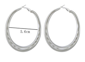 Trending SLINKY Hoop Earring / Gold or Silver Tone Available