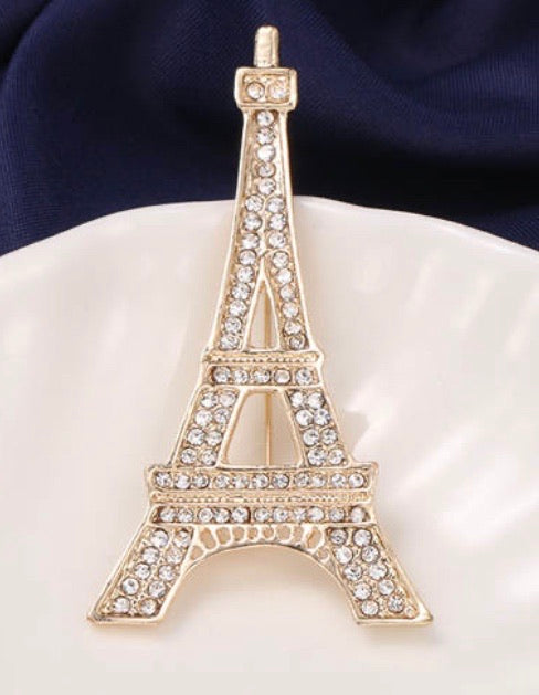 Want To Go To Paris Eiffel Tower Brooch