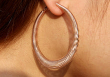 Load image into Gallery viewer, Trending SLINKY Hoop Earring / Gold or Silver Tone Available