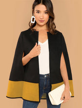 Load image into Gallery viewer, Tisha Two-Tone Open Front Cape