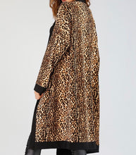 Load image into Gallery viewer, Leopard Print Kimono Sweater Coat