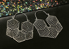 Load image into Gallery viewer, Retro Ancient A-Mazed Earrings / Gold or Silver Tone Available