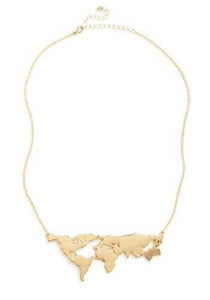 Continents-7 Necklace / Silver or Gold Available
