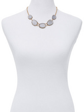 Load image into Gallery viewer, Gold-Tone Faux Stone Silver Necklace