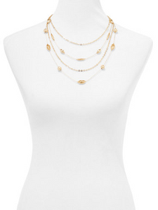 Sassy Layered Gold Illusion Necklace/Multiple Colors Available