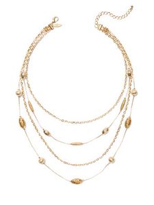 Sassy Layered Gold Illusion Necklace/Multiple Colors Available