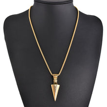 Load image into Gallery viewer, Wakonda Forever Gold/Silver Arrow Head Sword Necklace