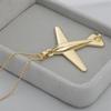 Let's Fly Away Gold Tone Airplane Necklace