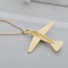 Load image into Gallery viewer, Let&#39;s Fly Away Gold Tone Airplane Necklace