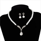 Stone Drop Of Pearl Necklace Set