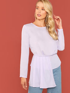 Shift Asymmetrical Pleated Top