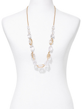 Load image into Gallery viewer, Clear/Smoked Faux Stone Necklace With Gold Hardware