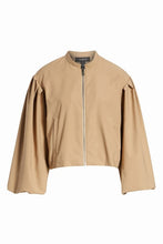 Load image into Gallery viewer, Designer Khaki-Glam Blouson Sleeve Jacket